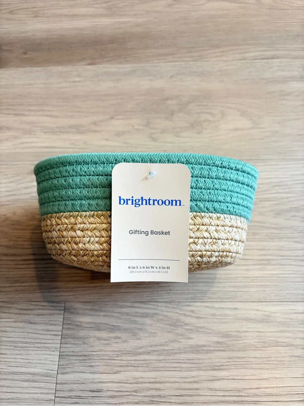 Teal and Natural Gifting Basket